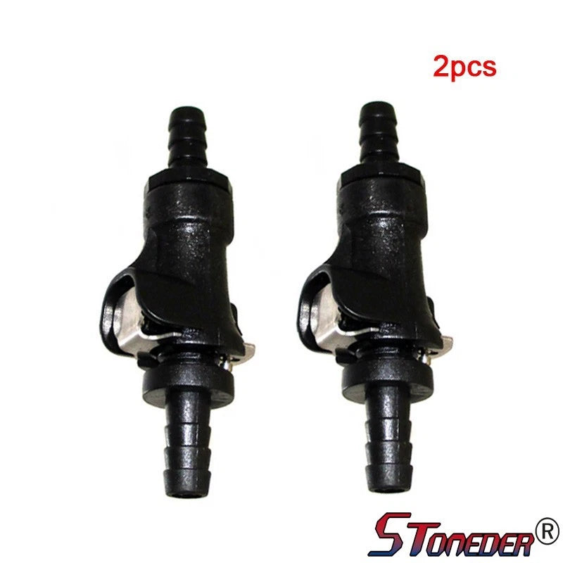 STONEDER 5/16" Fuel Gas Line Quick Connect Disconnect for ATV Single Shut Off