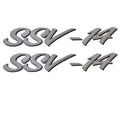 Lund Boat Decal 1986383 - SSV-14 Black Silver 10 1/2 Inch (pair)