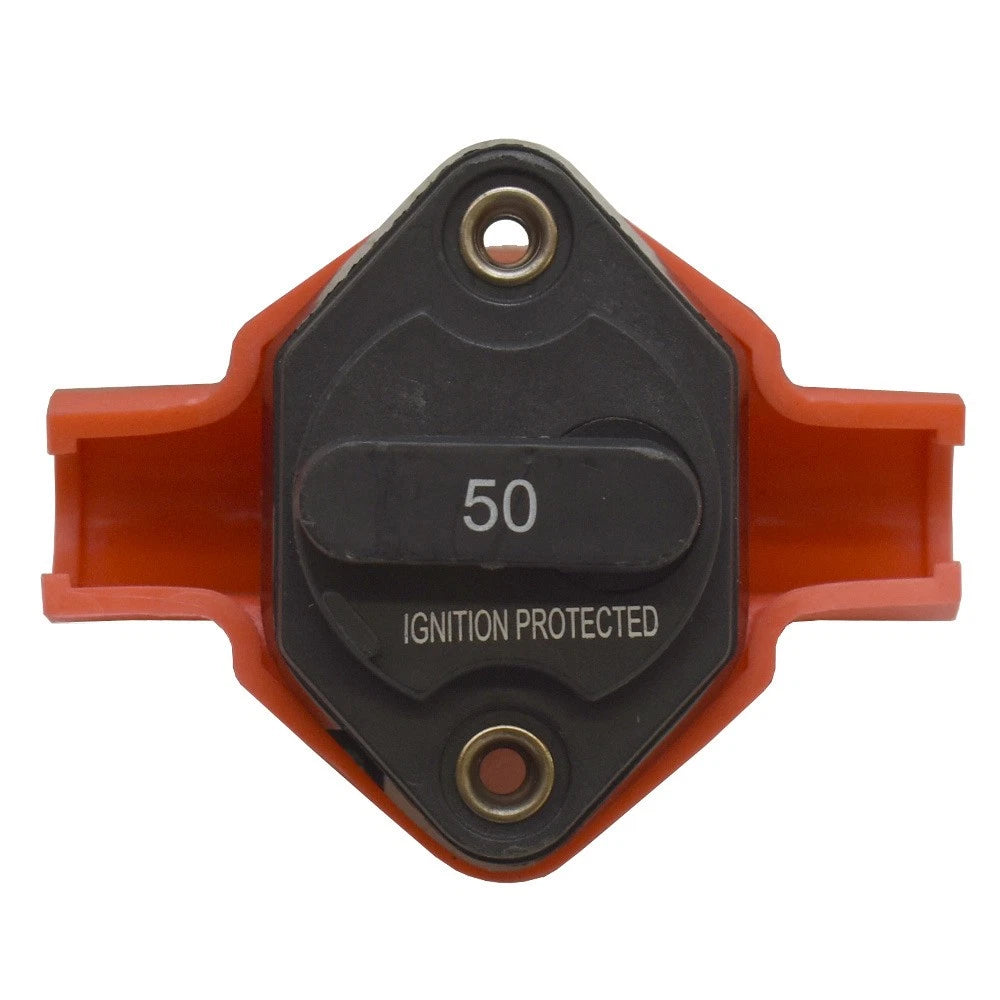 Bluewater Boat Panel Mount Circuit Breaker - 50A 32VDC with Boot