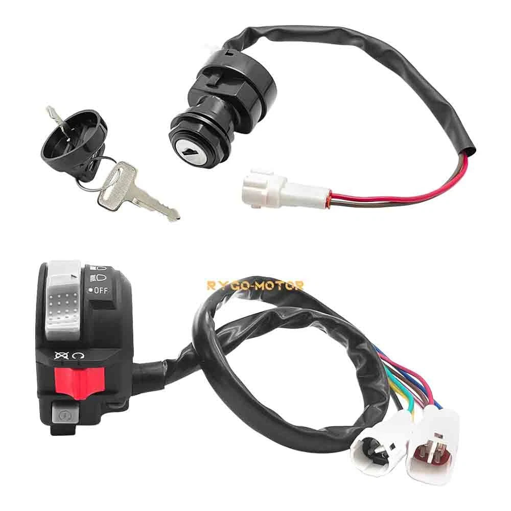 Handlebar Start Switch & Ignition Key Switch for Yamaha Grizzly - Raptor 125 250