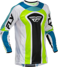 Fly Racing Youth Lite Le Offroad Motorcycle Jersey White/Lime/Blu E YXL