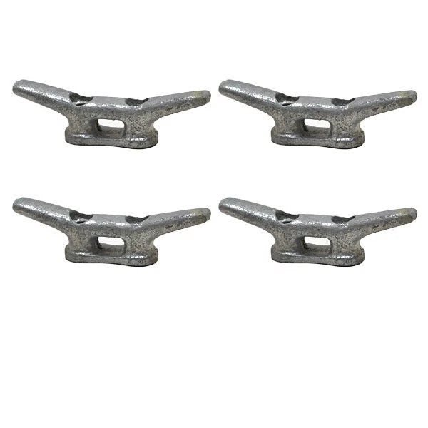 MI Boat Dock Pier Cleats 92098 - Galvanized Cast Iron 5 Inch (set of 4)