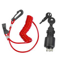 EVINRUDE JOHNSON OMC BRP E-TEC OUTBOARD IGNITION SWITCH 2 KEYS & SAFETY LANYARD