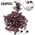 100x 1/2" Grit 80# Sand Bands Sanding Drum W 2 Mandrels 1/8" Shank Rotary Tool
