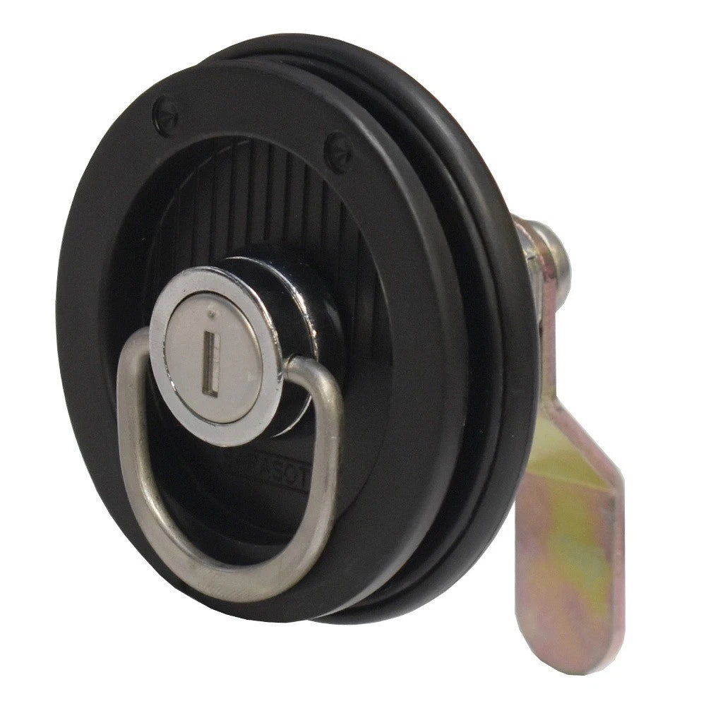 Sarasota Boat Hatch Latch LR805 - Flush Mount 2 Inch Locking Black