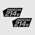 MasterCraft Boat Decal 7502071 - OEM Prostar 214 V Black Silver 2PC