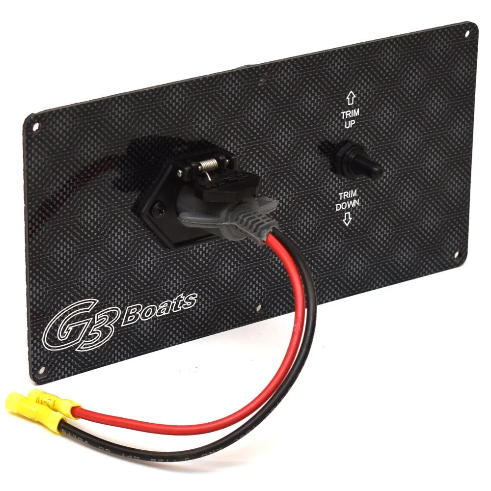 G3 Boat Trolling Motor Panel 73422603 - Faux Carbon Fiber with Receptacle