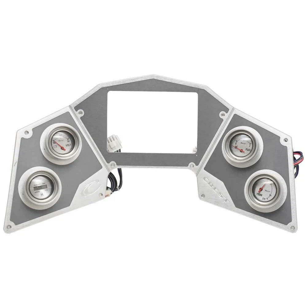 Crest Pontoon Boat Gauge Panel - Caribbean RS Aluminum 2020