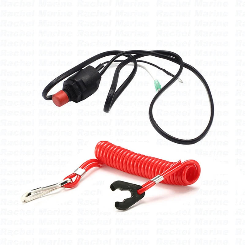 For Yamaha Outboard 6HP - 15HP 30HP 40HP Engine Kill Stop Switch Safety Lanyard