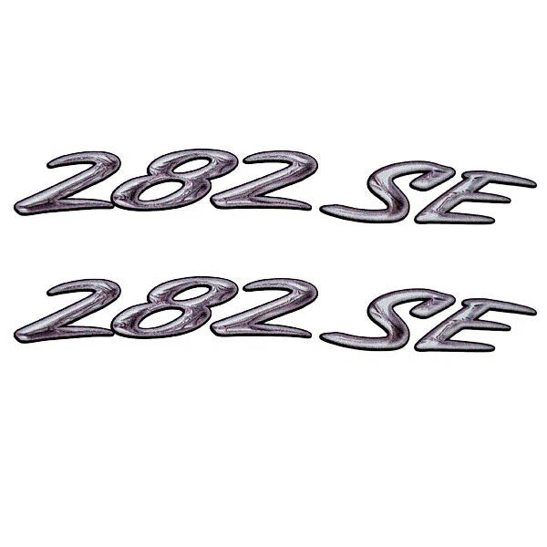 Rinker Boat Brand Decal - 282 SE 9 X 1 1/4 Inch Gray - White (pair)