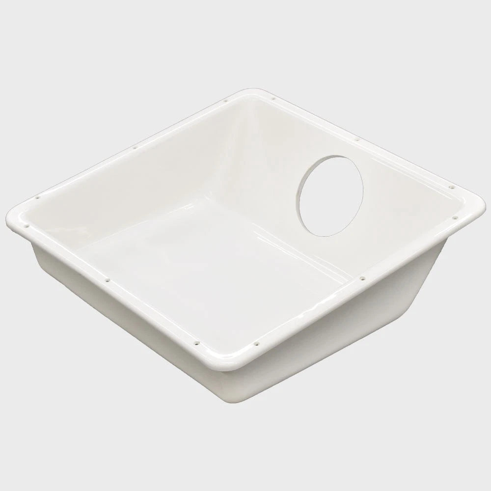Erwin Cole Boat Tub 005-066 - 21 1/2 X 22 Inch White Plastic