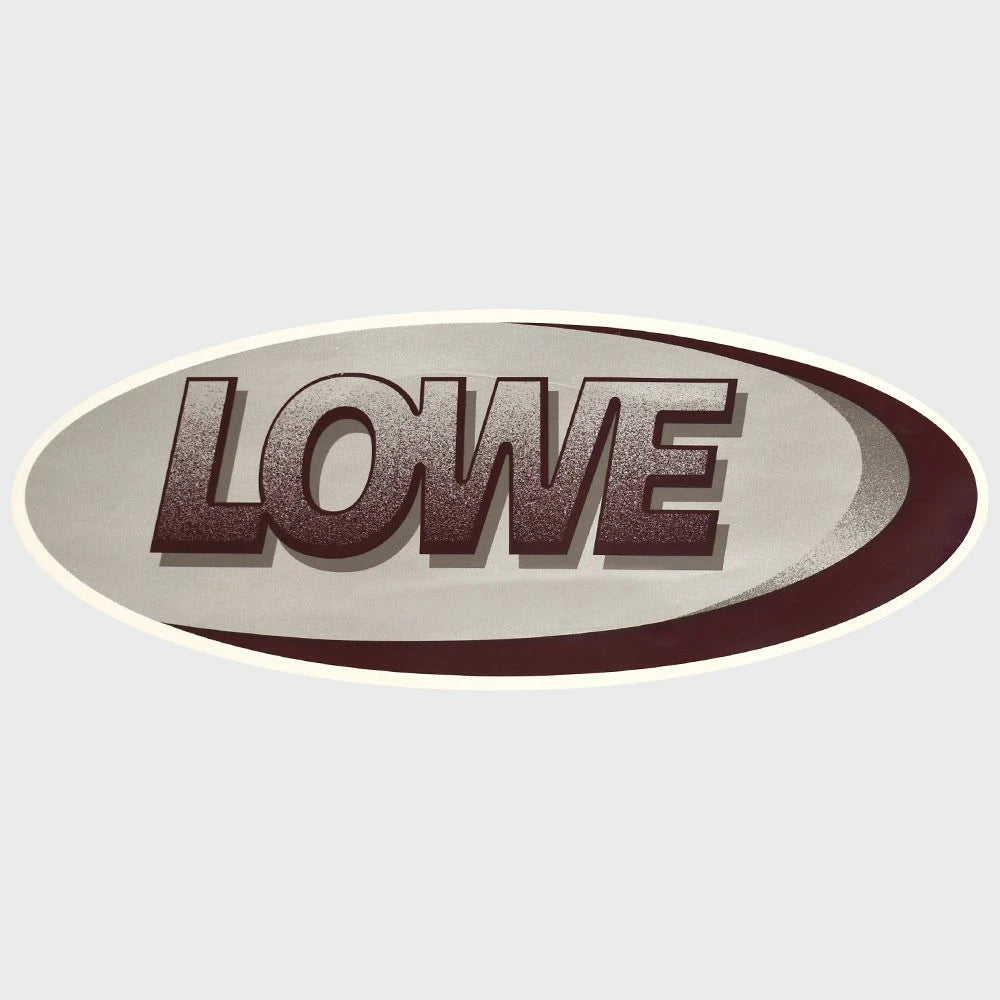 Lowe Boat Decals - 19 Inch Gray Maroon (pair)