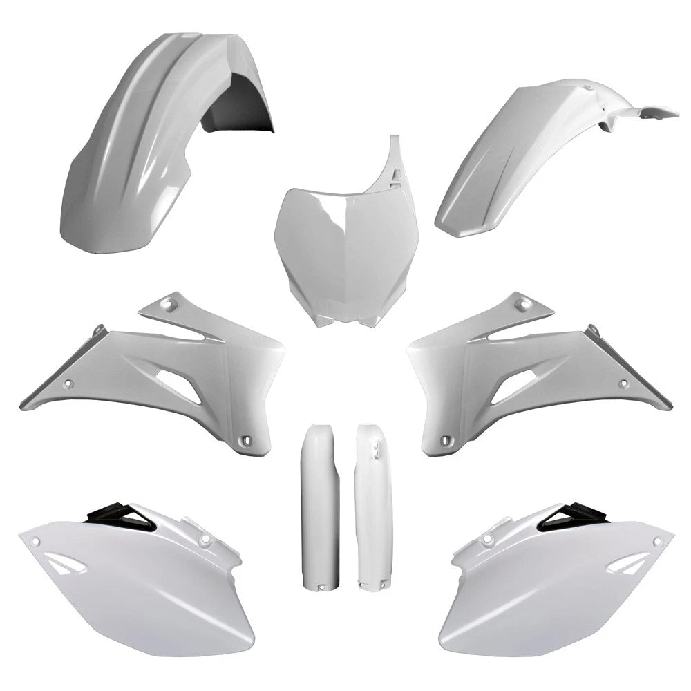 POLISPORT PLASTIC KIT + FORK GUARDS YAMAHA YZ250F 06-07, YZ450F 06-07, WHITE