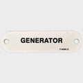 Carver Boat Generator Label 7160912 - 2 3/4 X 3/4 Inch White Plastic