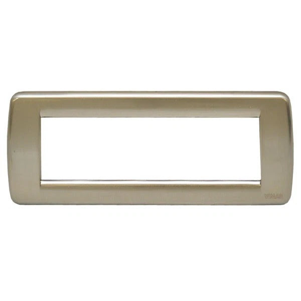 Vimar Boat Switch Cover Plate 16756.34 - 7 3/4 X 3 1/4 Brushed Nickel