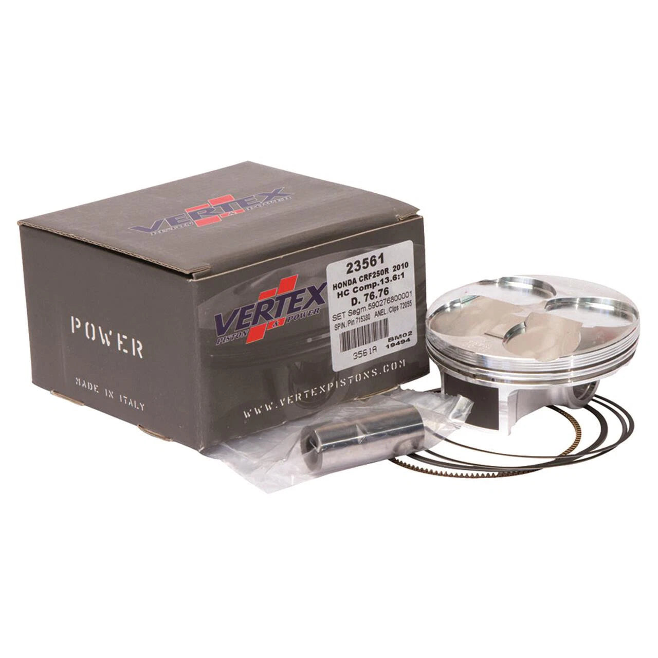 Vertex Piston Kit for KTM SXF 250 SX250F 16-22 Compression 14.7:1 (77.96)