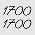 Crestliner Boat Model Decals - 1700 Black/White Sticker (pair)