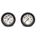 Teleflex Boat Gauge Set 69921 - 69922 Black Silver 3 1/4 Inch