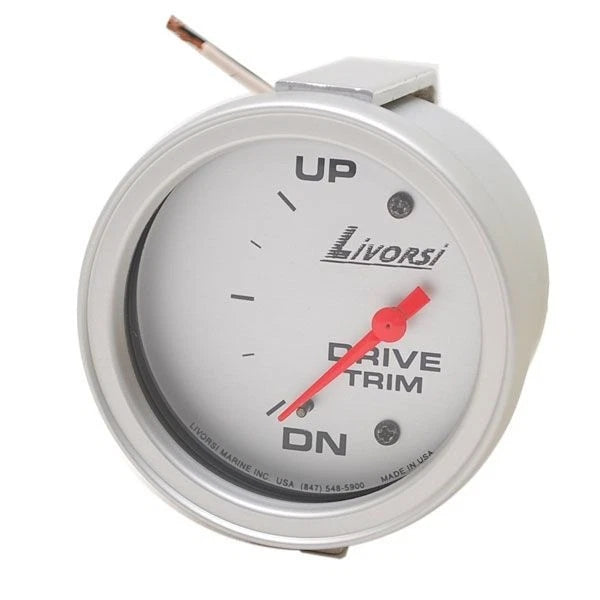 Livorsi Boat Trim Gauge LMTMOPL - OMC Evinrude 2 3/8 Inch Silver