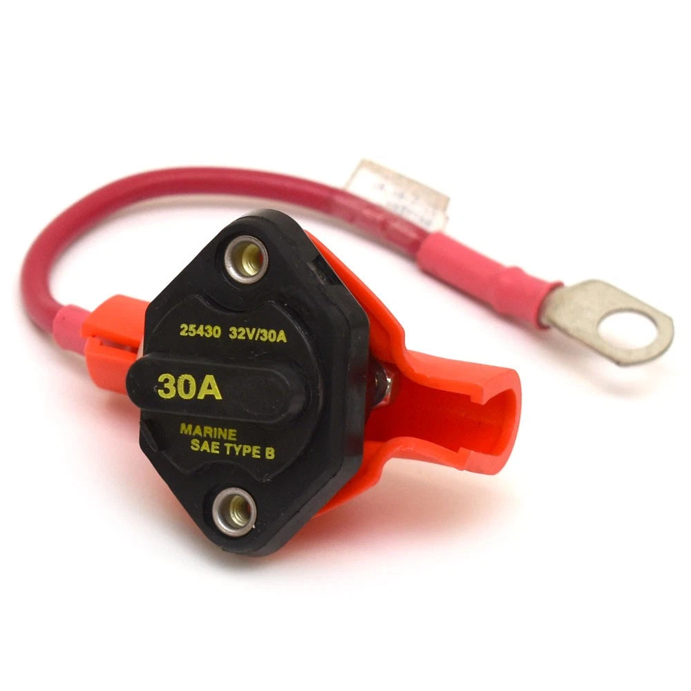 Bussmann Boat Panel Mount Breaker 25430 - 30A 32V with Boot Lead