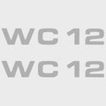Lund Boat Model Decals - WC 12 Silver Stickers (pair)