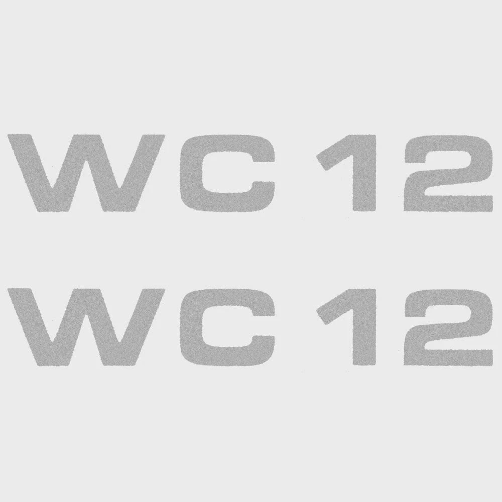 Lund Boat Model Decals - WC 12 Silver Stickers (pair)