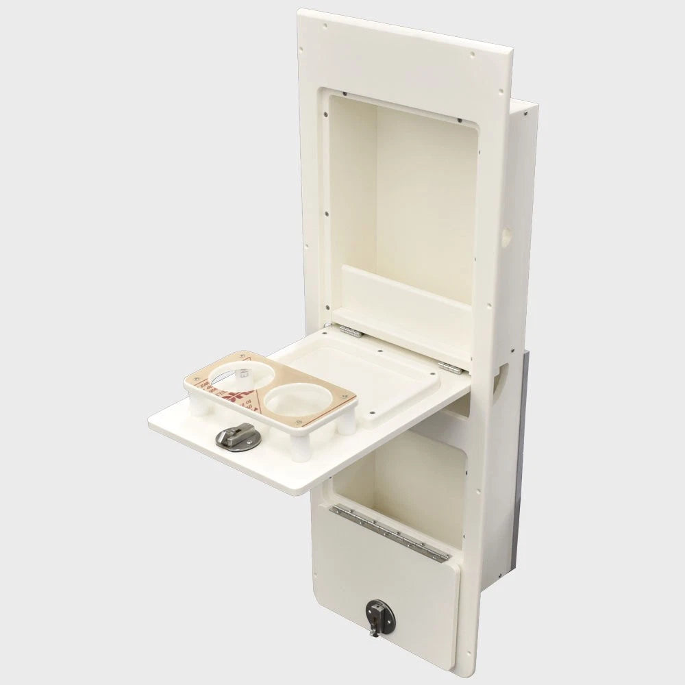 Scout Boat Helm Flip Down Table - 245 Abaco Storage Hatch