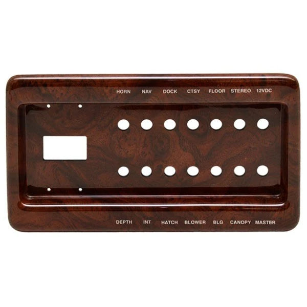 Godfrey Boat Blank Dash Breaker Panel 200657 - Aqua Patio Woodgrain