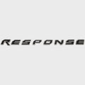Malibu Boat Raised Brand Decal 5992889 - Response Black Silver Plastic