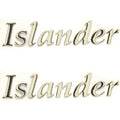 Palm Beach Pontoon Boat Raised Decals 30000077 - Islander Silver (pair)