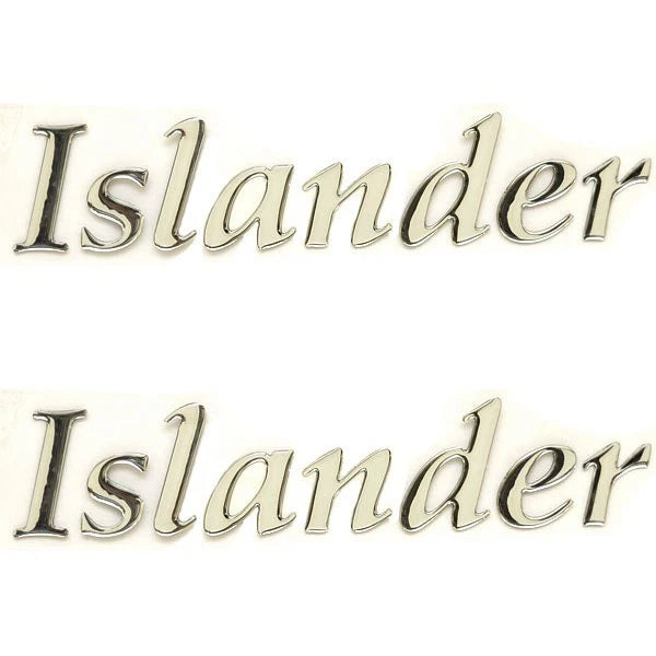 Palm Beach Pontoon Boat Raised Decals 30000077 - Islander Silver (pair)
