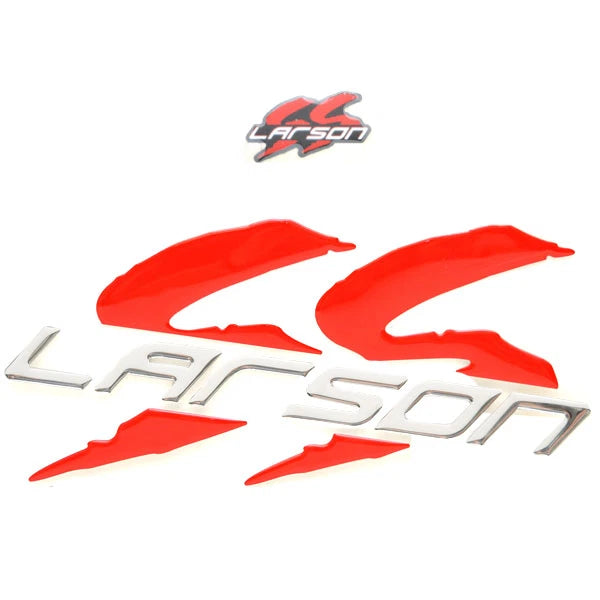 Larson Boat Raised Logo Decal 8634-1502 - All American Red (kit)
