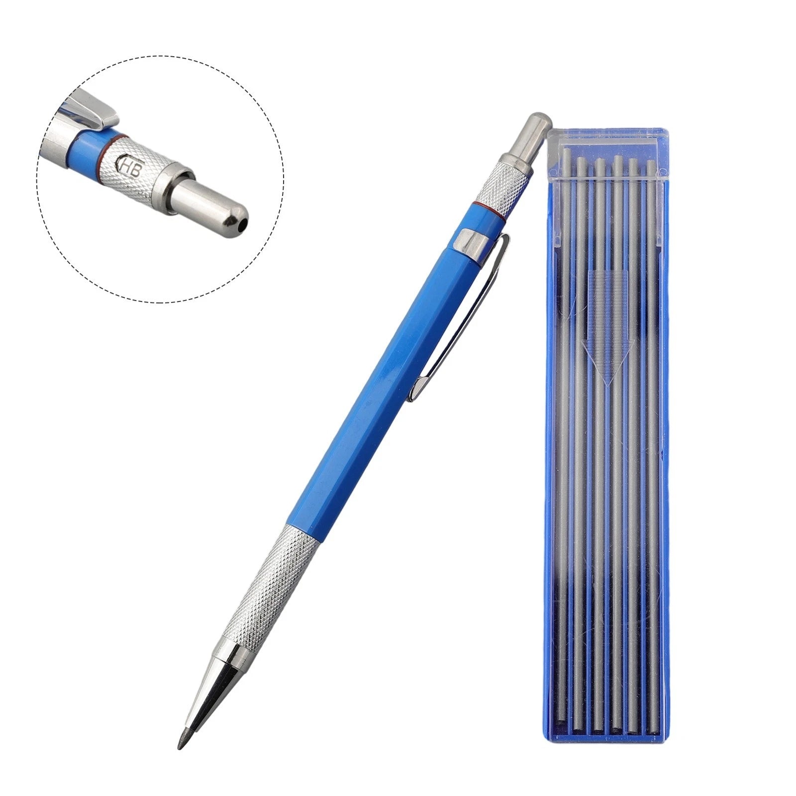 Silver Streak Welders Pencil with 12 Pcs Round Silver Refills, Metal Marker