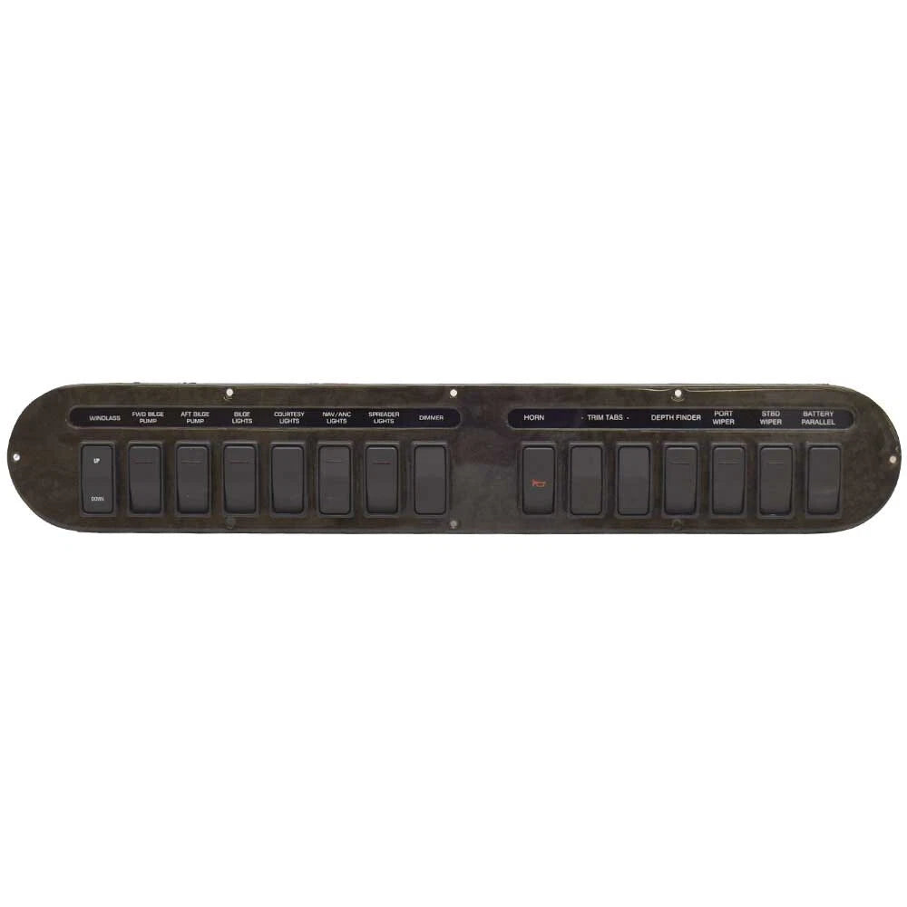 Cruisers Boat Switch Panel 8523013 - 22 1/2 X 3 3/4 Inch Dark Green