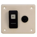 Boat Rocker Switch Panel - White with Acc Switch 10 Amp Breaker