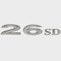 Cobalt Boat Raised Model Decal 452793 - 26SD Mirrored Silver Sticker