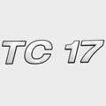 Crestliner Boat Model Decal 2201970 - TC 17 Silver Black Sticker