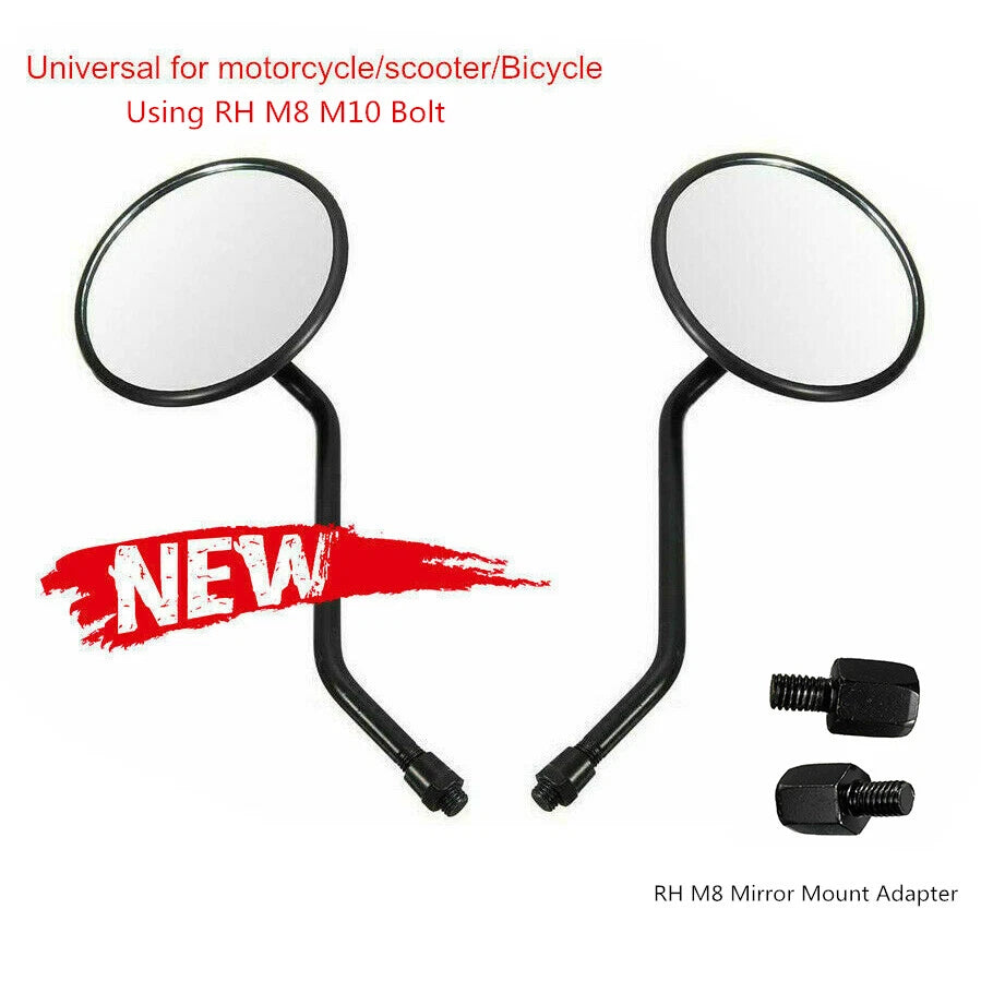 Universal Round Motorcycle Mirror M10 M8 for Honda CBF250 500 CB400