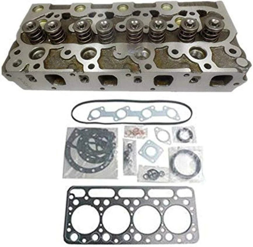 Complete Cylinder Head Assembly W Valves & Full Gasket Set for Kubota V1902 Engine