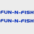 Bayliner Boat Brand Decal - Fun-N-Fish Blue Stickers (pair)