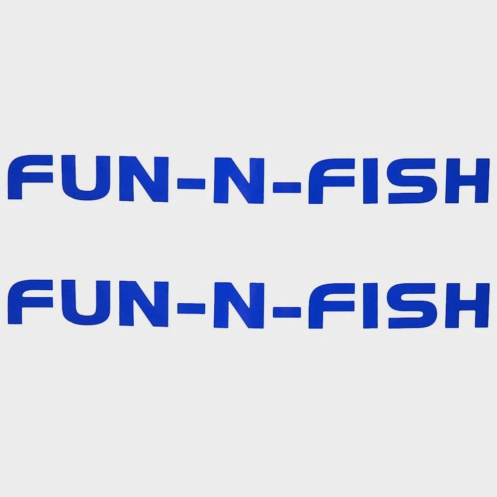 Bayliner Boat Brand Decal - Fun-N-Fish Blue Stickers (pair)