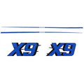 MasterCraft Boat Raised Decals 7506021K - X-9 Blue (4 Pc. Set)