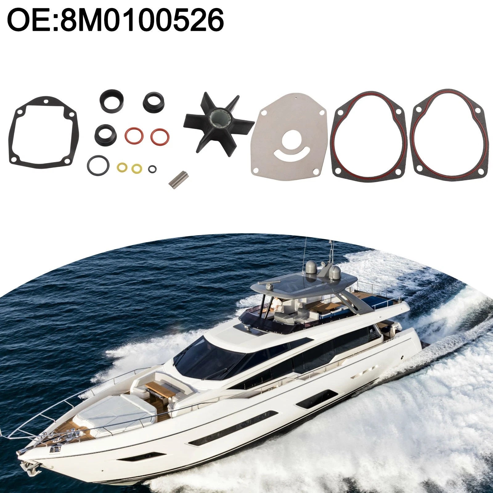 Robust Water Pump Impeller Kit for Mercruiser for Alpha One for Gen for 2 Built