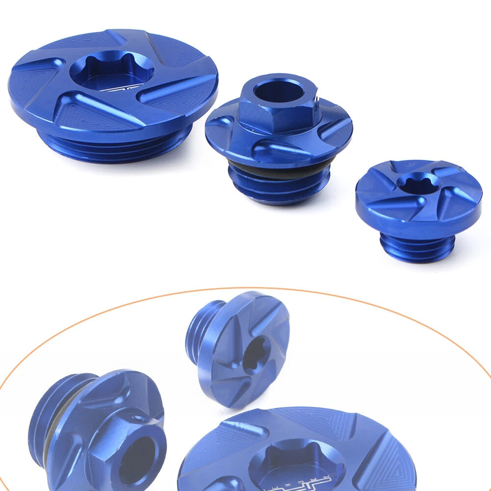 CNC Engine Timing Oil Filter Plugs Bolts for YZ250F 01-13 YZ450F 03-05