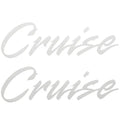 Premier Boat Cruise Decals - 9 1/4 X 2 3/4 Inch White (pair)