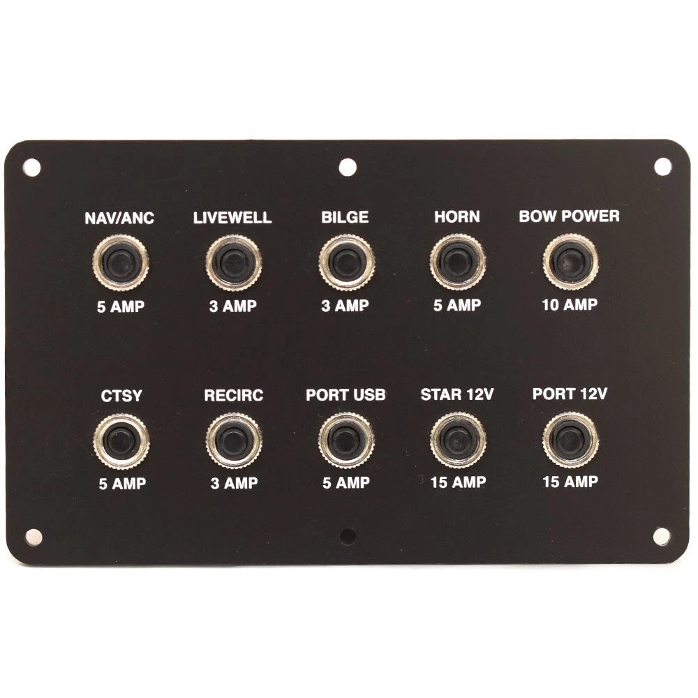 Lund Boat Breaker Panel 2402052 - 3 3/4 X 6 Inch with Fuse Block