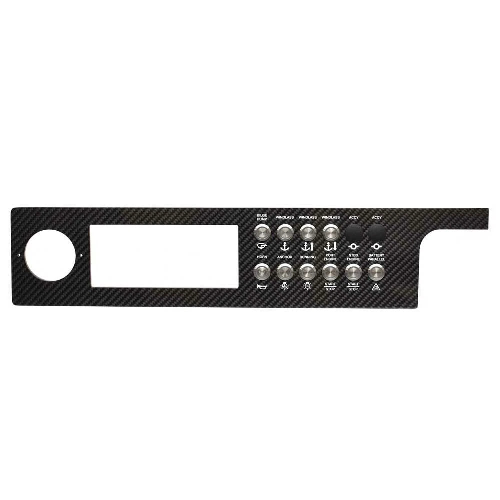 Sea Ray Boat Dash Switch Panel 2331870-B - 10 Button Carbon Fiber PORT