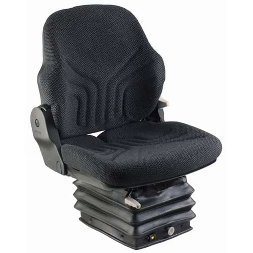 S8301699 Grammer Mid Back Seat, Black Fabric with Air Suspension Fits Case IH