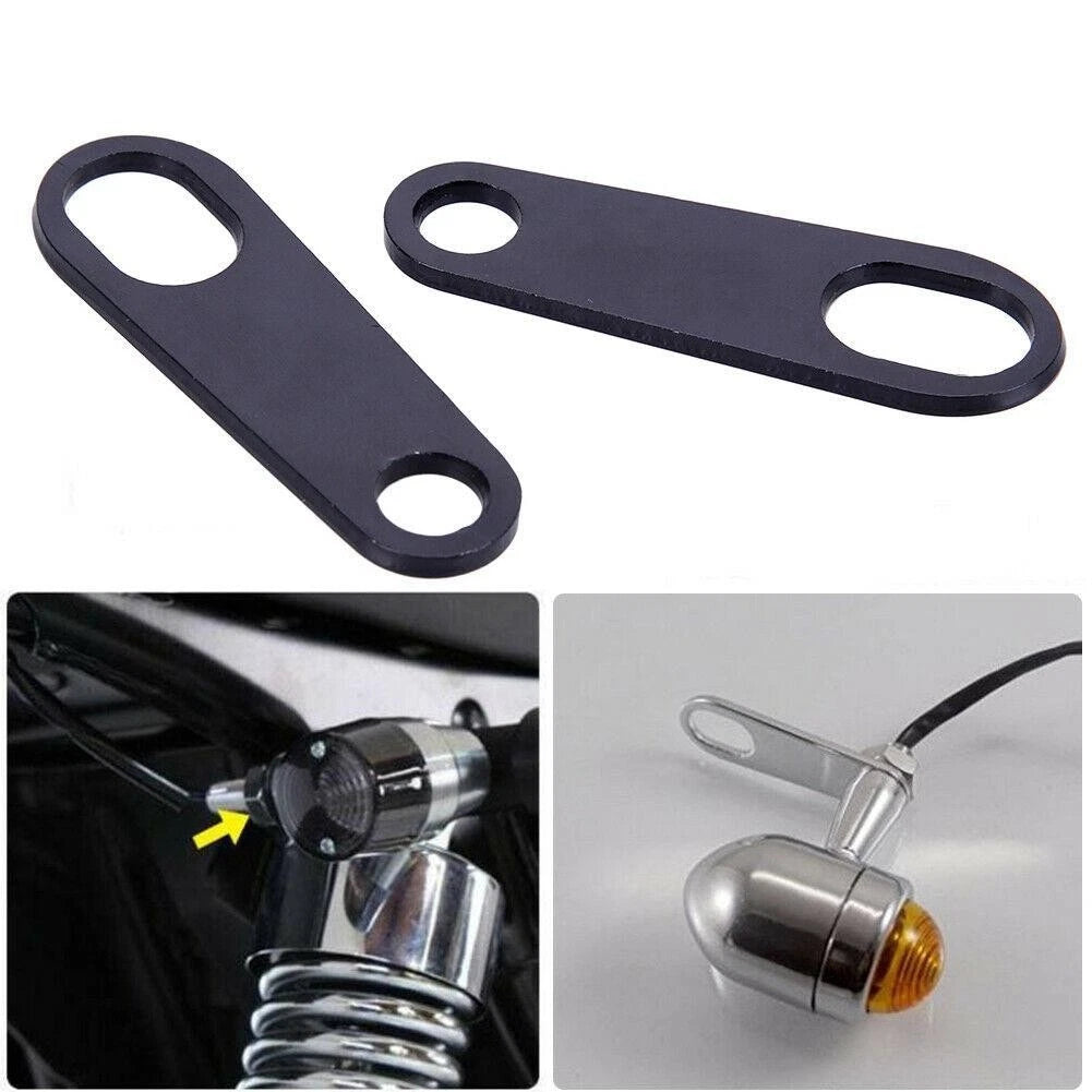 Indicator Motorcycle Shock Brackets Turn Signal 1 Pair Accessories Black