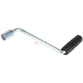 Manual Trailer Jack Crank Handle Zinc Plated Steel 19mm Socket Rust Resistant